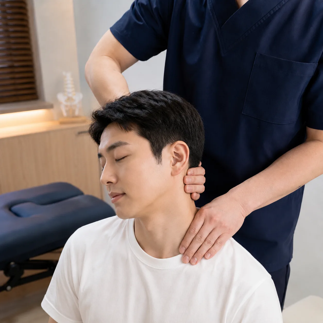 교통사고 후유증 추나요법 치료 장면