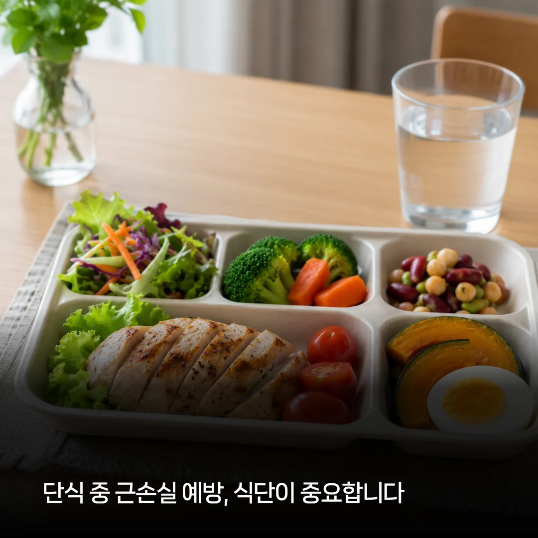 간헐적 단식 중 근손실 예방을 위한 단백질 중심 균형 식단