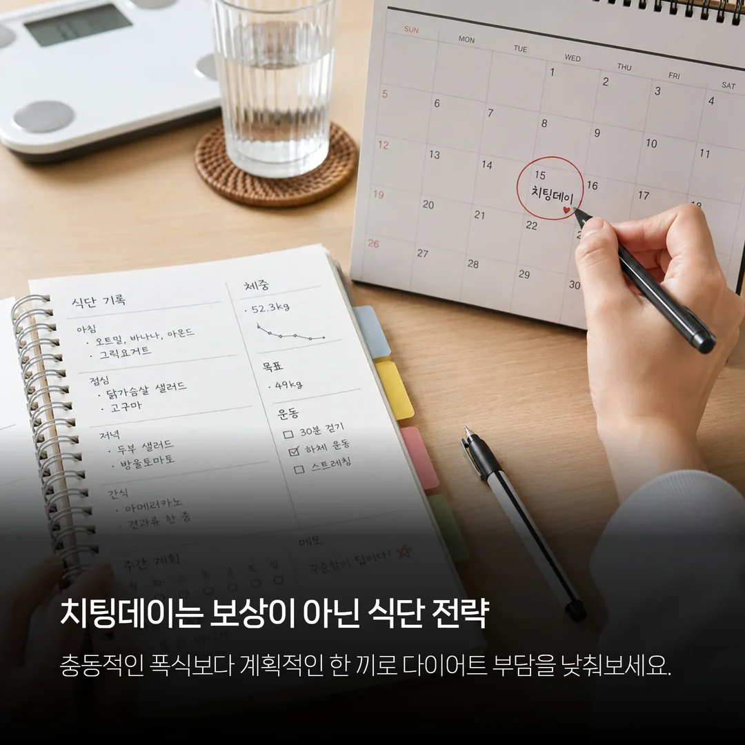 치팅데이 날짜를 계획적으로 정하는 다이어트 식단 관리