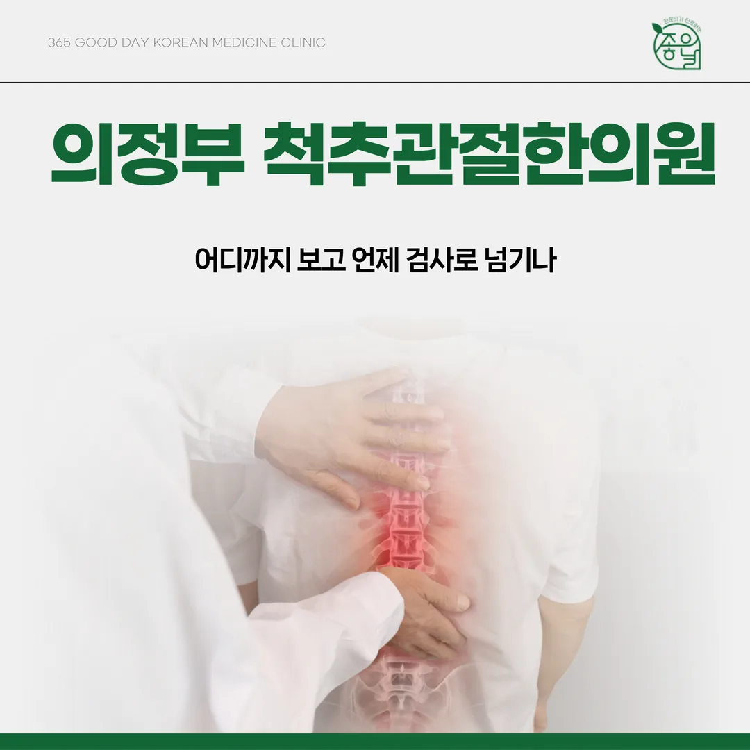 의정부 척추관절한의원, 어디까지 보고 언제 검사로 넘기나
